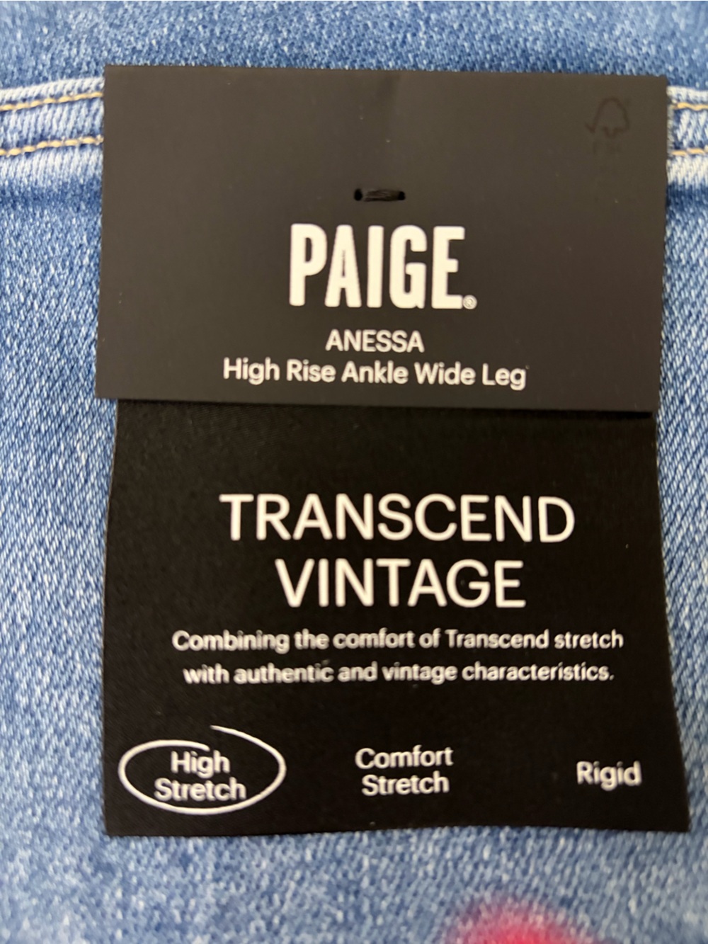 NWT PAIGE Anessa Quincy Pocket Raw Hem Wide Leg Jeans Veritas 29 - Picture 15 of 16
